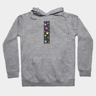 I letter  with colorful paw print Hoodie